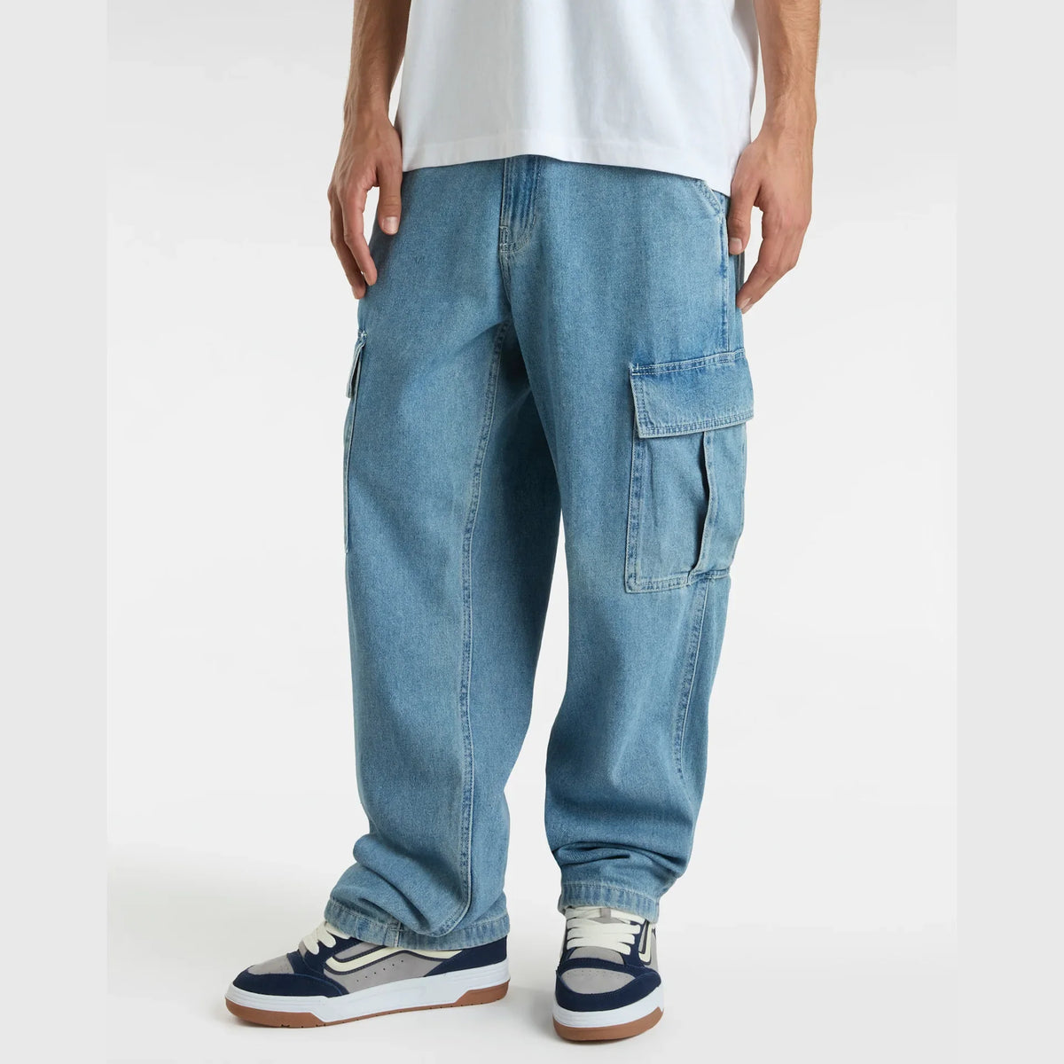VANS Service Cargo Loose Denim Pant STONEWASH/BLUE kép 3