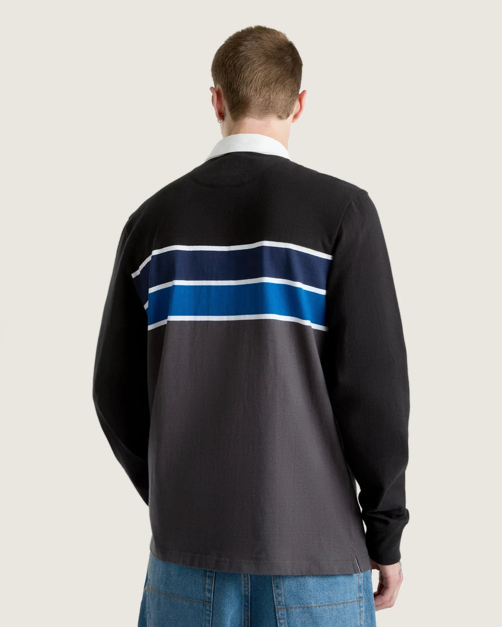 VANS Harrison Rugby LS Knit BLACK/ASPHALT Ing VN000HDZKOU1 - 4