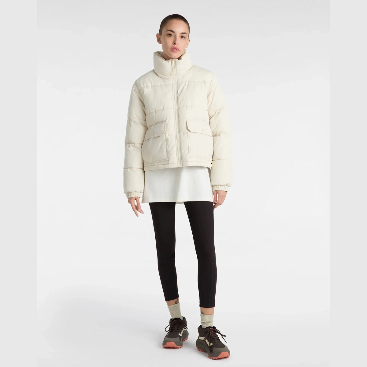 VANS MTE Aubrey Primaloft Puffer turtledove Kabát kép 5