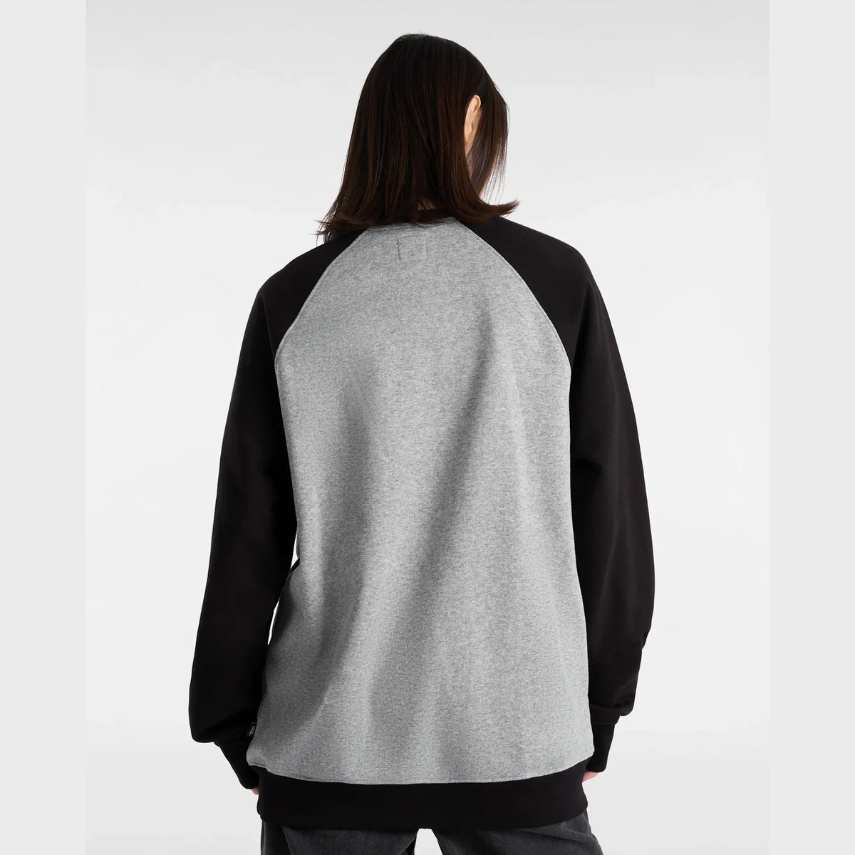 VANS Core Basic Raglan Crew Black/Cement Heather kép 9
