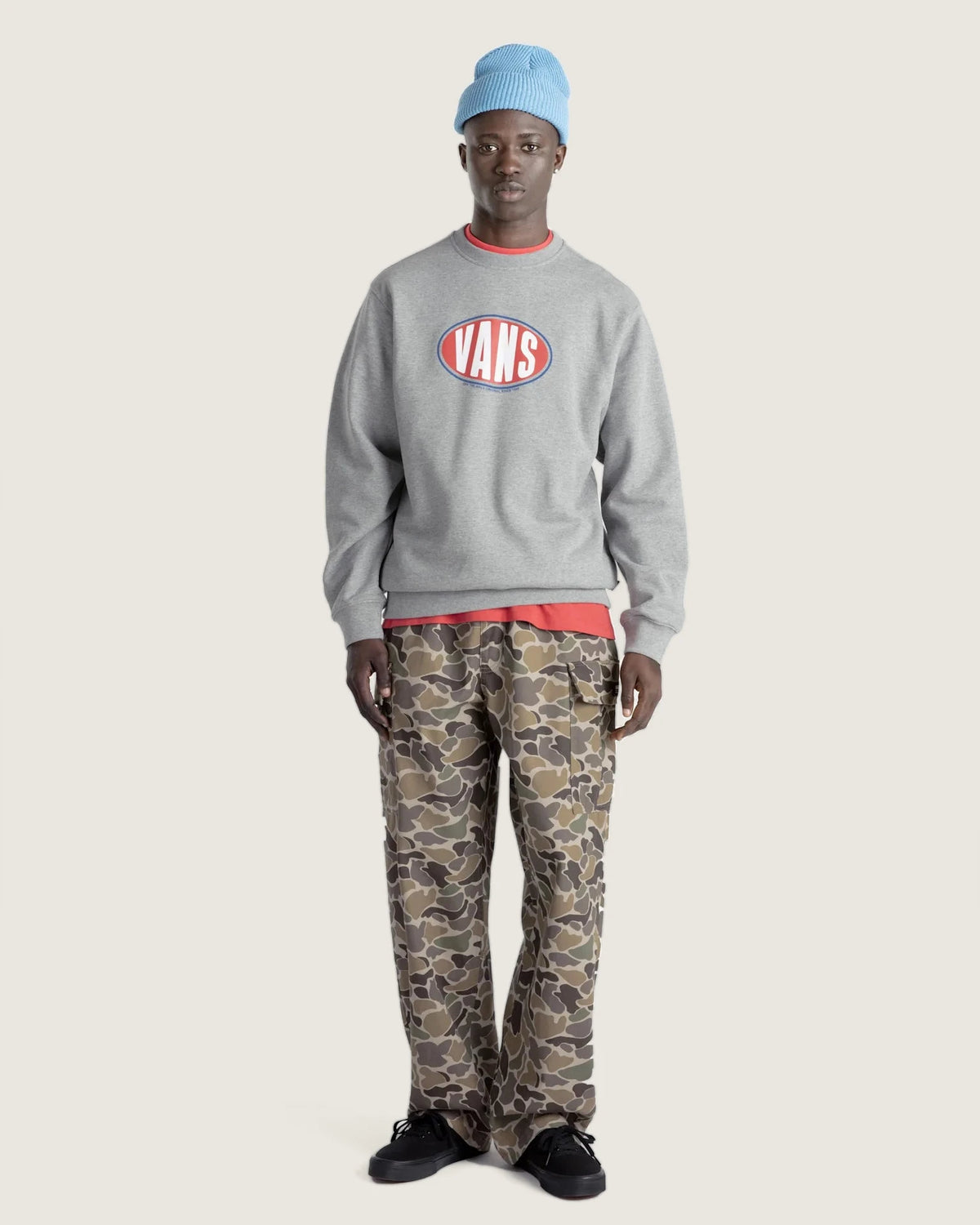 VANS Spray On Loose Crew Cement Heather Zokni VN000HPQ02F1 - 6