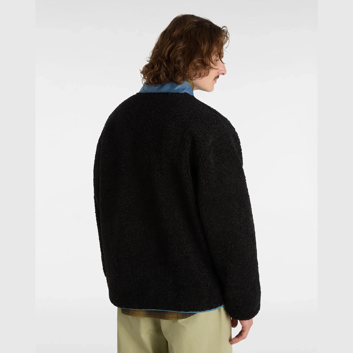 VANS DEBRUSK LOOSE SHERPA FZ BLACK/BLUESTONE kép 4