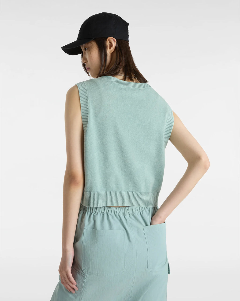 VANS Syd Sweater Vest GRAY MIST Mellény VN000HQ3M8I1 - 4
