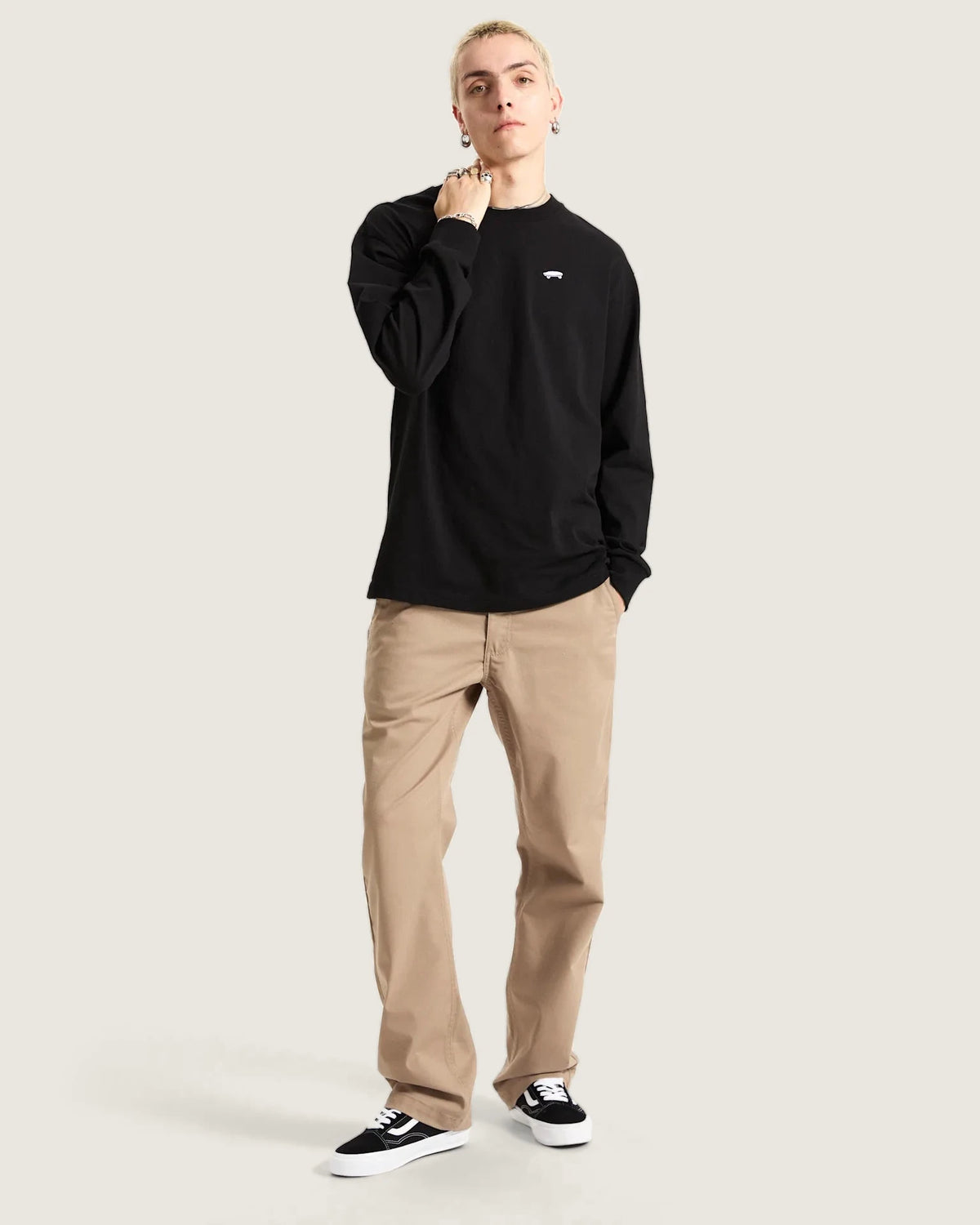 VANS Authentic Chino Relaxed Pant DESERT TAUPE Nadrág VN000HZBYEH1 - 6