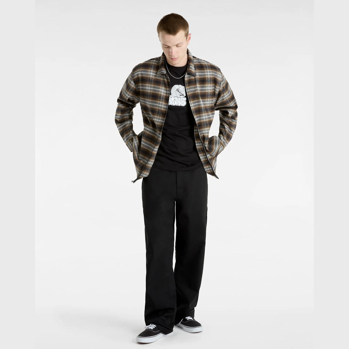 VANS Authentic Chino Loose Pant Black Nadrág kép 6