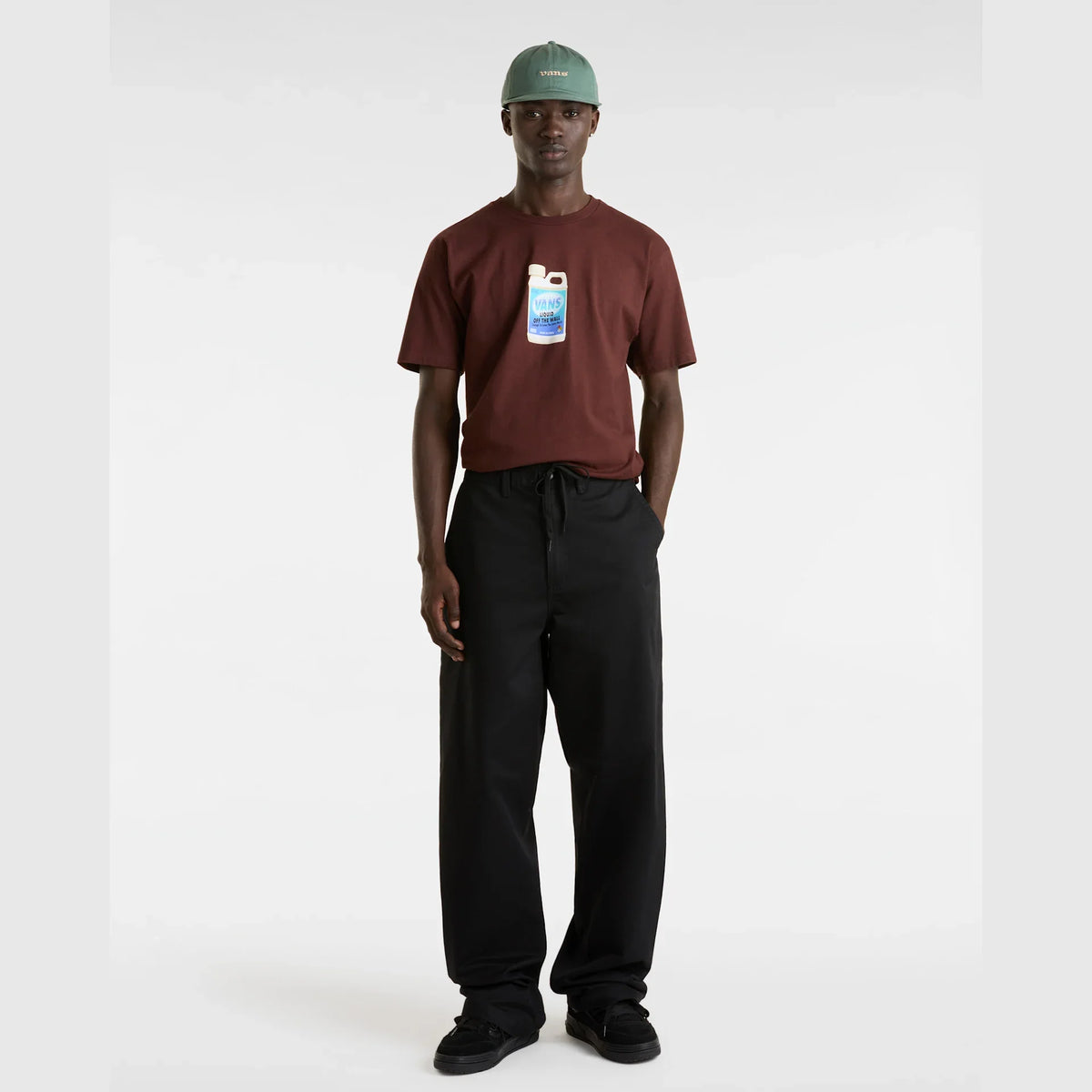 VANS Authentic Chino Baggy Pant Black kép 6