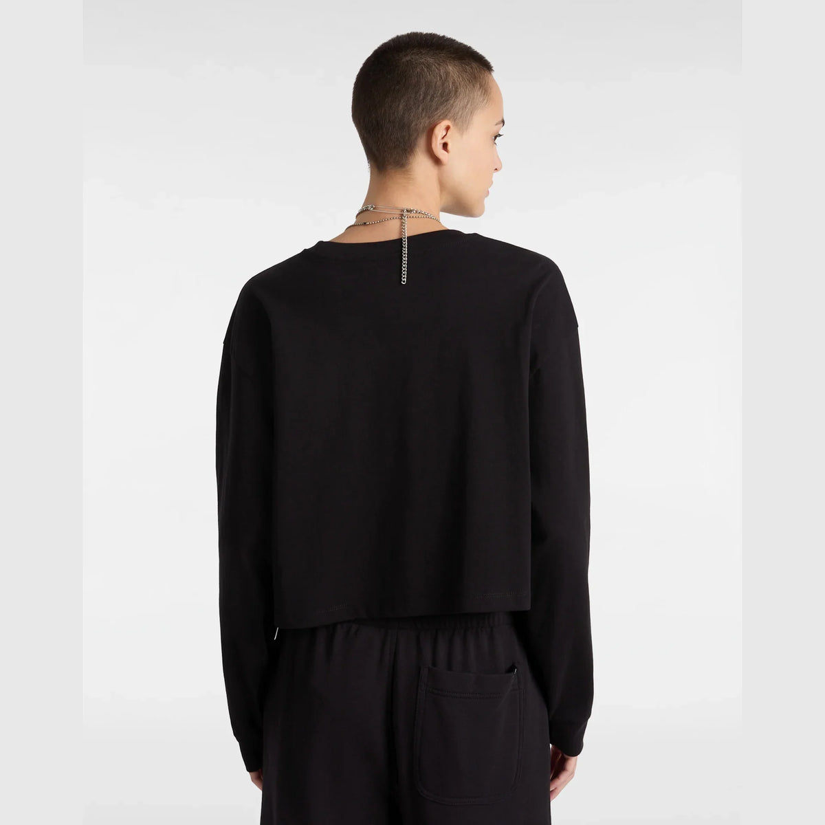 VANS Hot Links LS Relax Crop Black kép 4