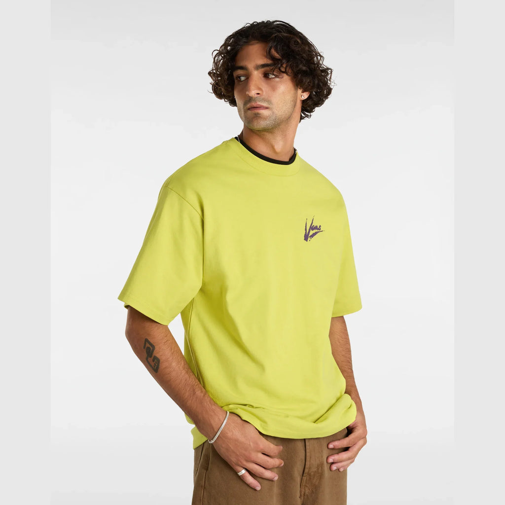 VANS Brush Script LOOSE SS WARM OLIVE kép 5