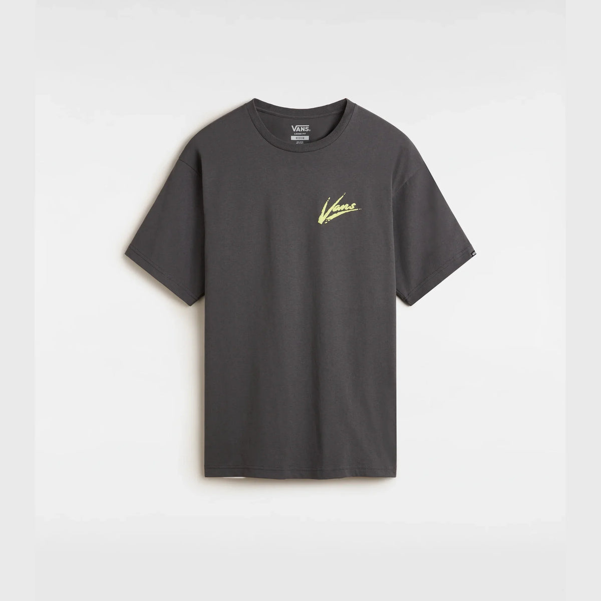 VANS Brush Script LOOSE SS Asphalt/Shadow Lime kép 1