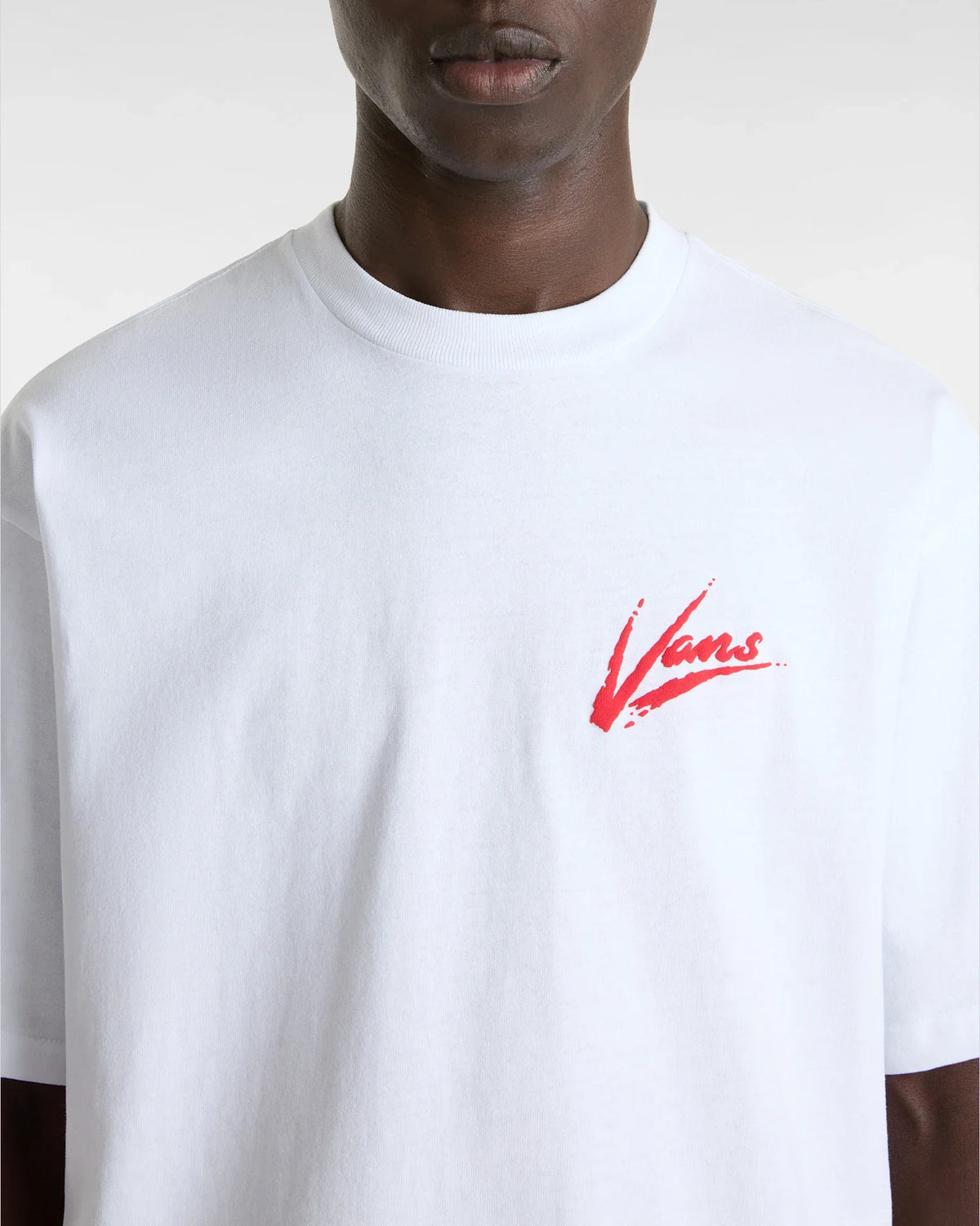 VANS Brush Script LOOSE SS WHITE/RACING RED VN000K42KSF1 - 6
