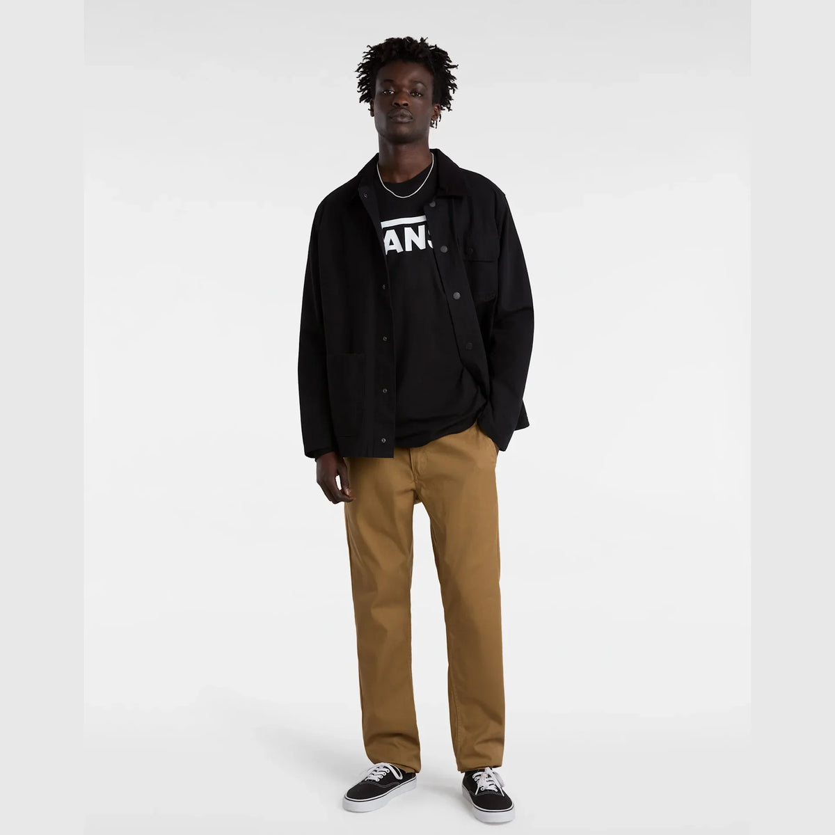 VANS VANS CLASSIC LS Black/White kép 5