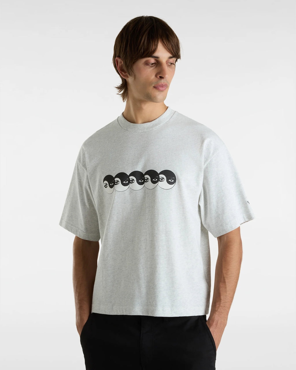 VANS Skate Ying Yang Eyes Short SS Tee ASH HEATHER VN000M0VRKZ1 - 5