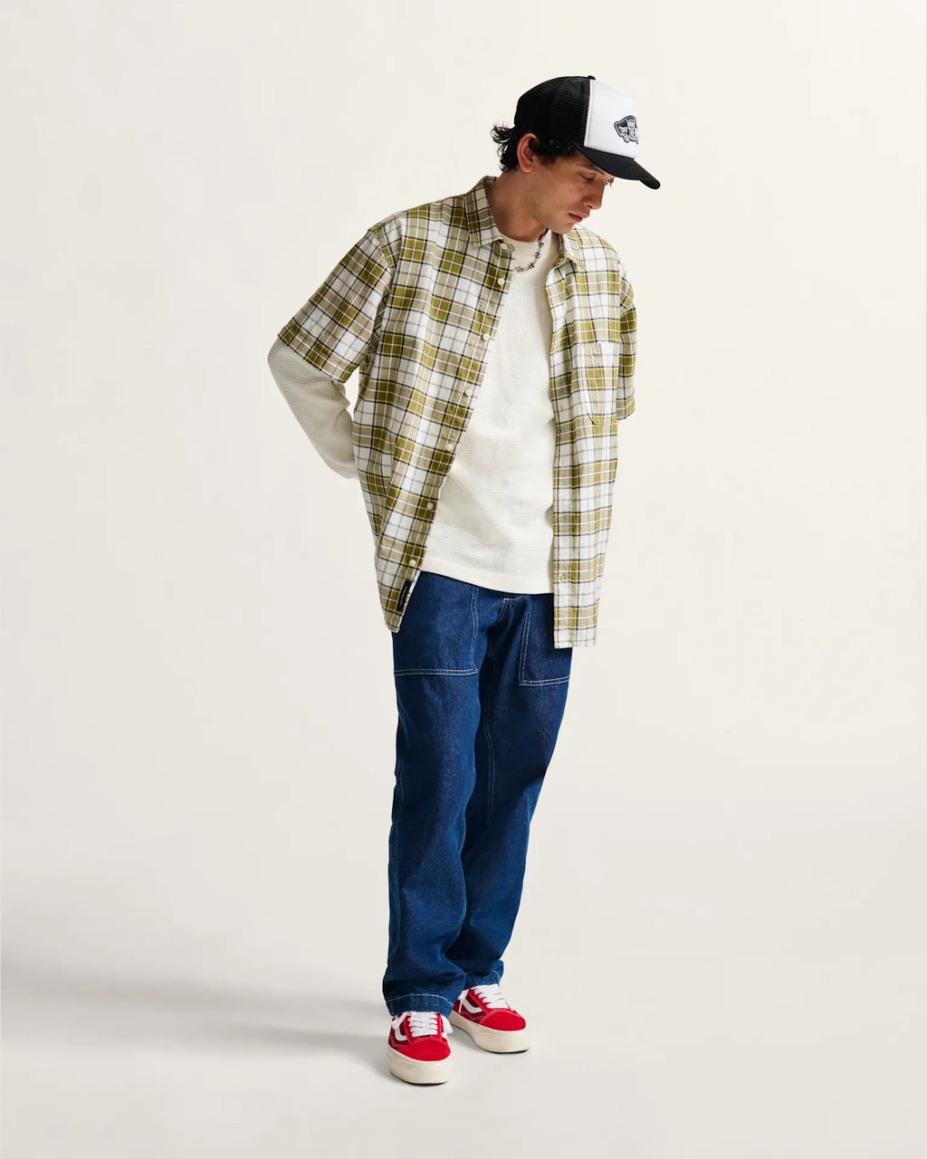 VANS Fatigue Loose Tapered Denim Pant Dark Denim kép 4