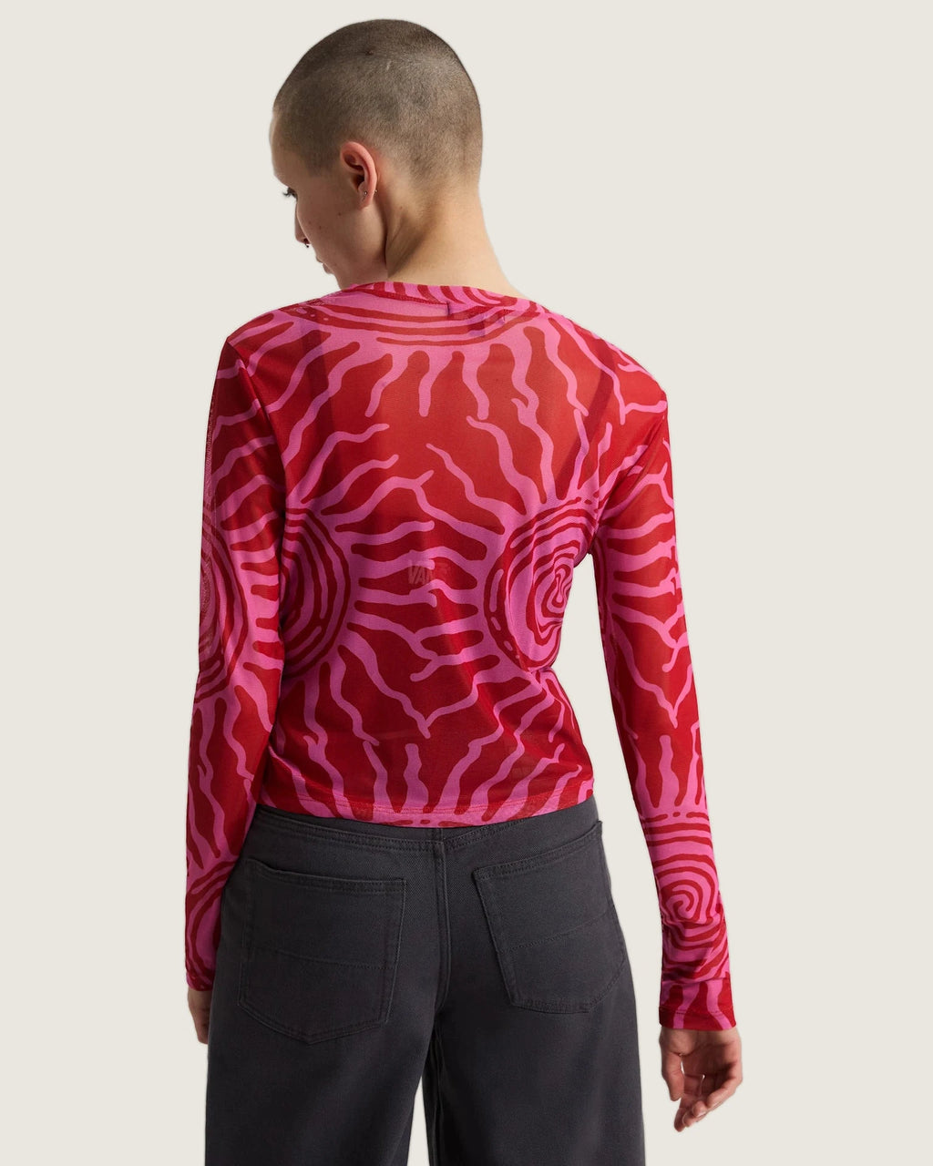 Vans Ludlow Mesh Long Sleeve RACING RED Textil VN000M9FIZQ1 - 4