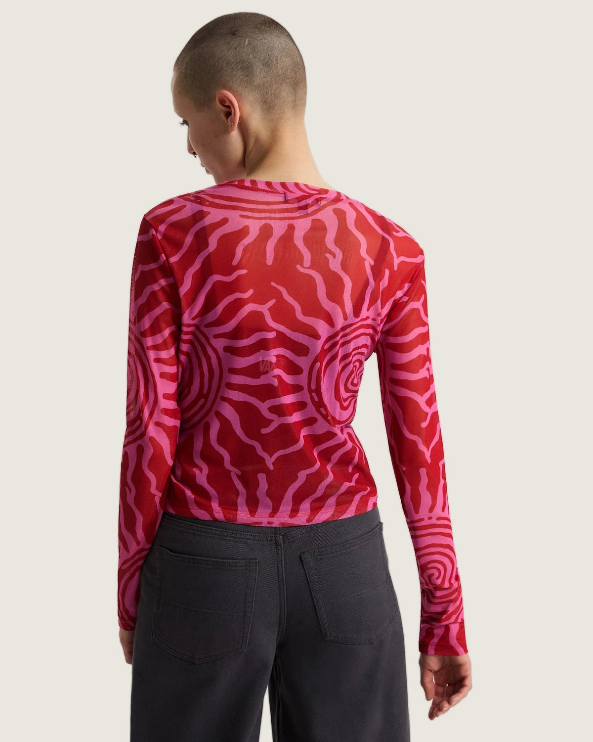 Vans Ludlow Mesh Long Sleeve RACING RED Textil VN000M9FIZQ1 - 4
