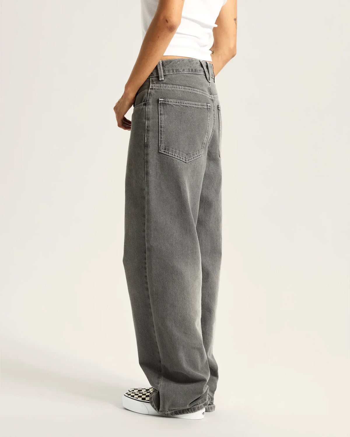 VANS Sirelle 5 Pocket Puddle Pants GREY WASH Nadrág kép 4