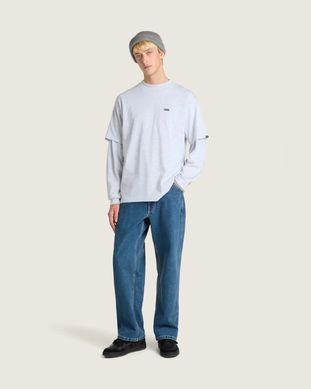 VANS LEFT CHEST II LOOSE SS Light Grey Heather Póló kép 5