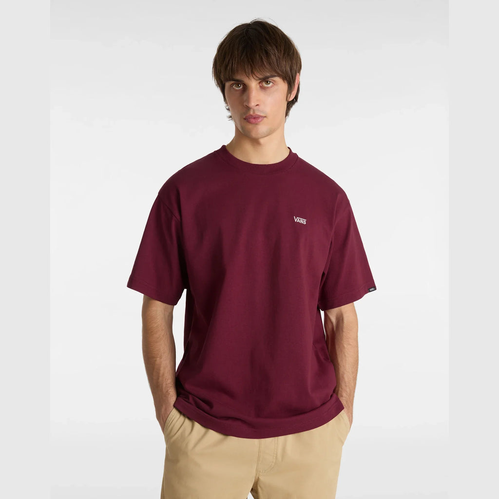 VANS LEFT CHEST II LOOSE SS Burgundy Póló kép 3