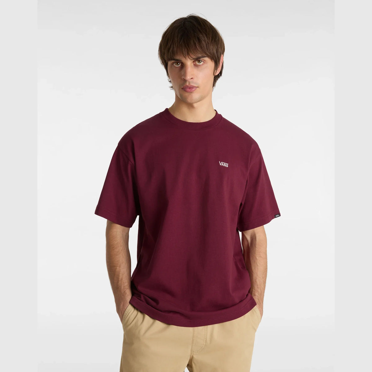 VANS LEFT CHEST II LOOSE SS Burgundy Póló kép 3