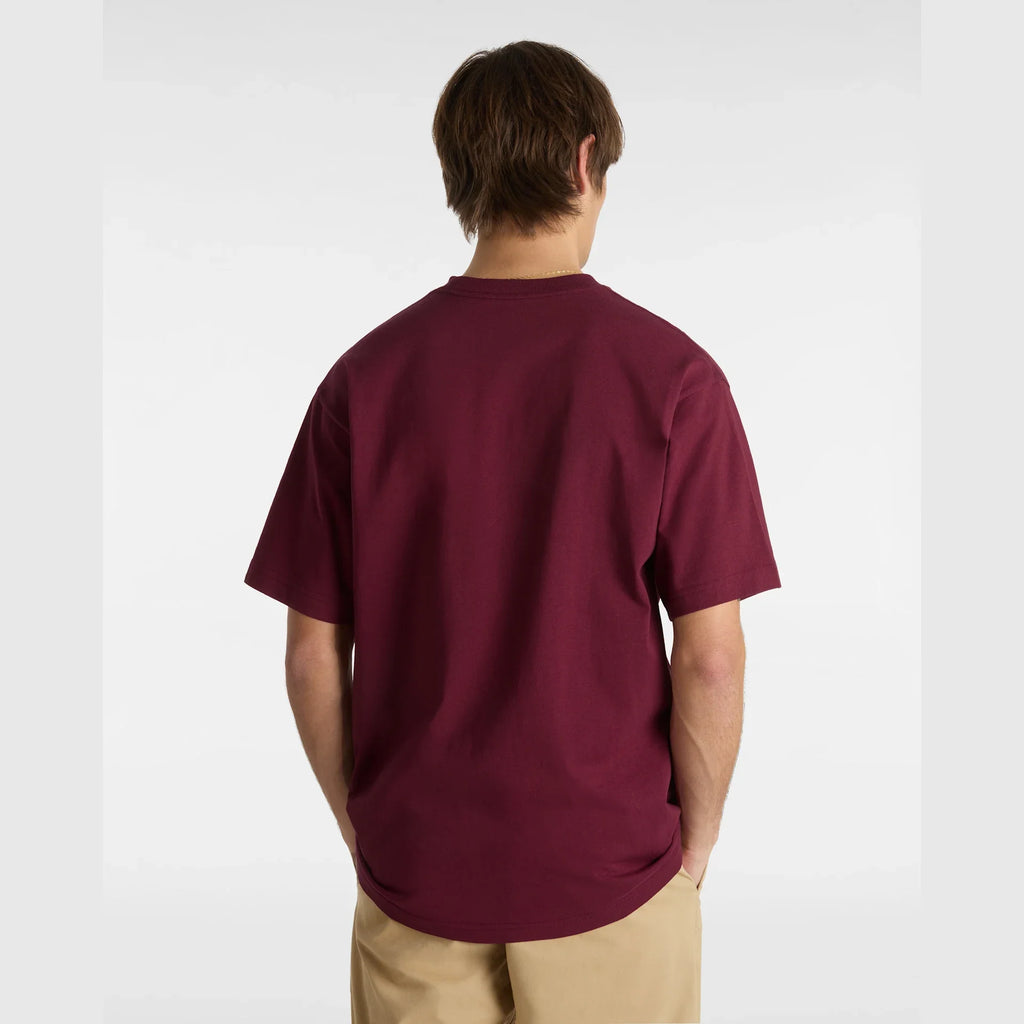 VANS LEFT CHEST II LOOSE SS Burgundy Póló kép 4
