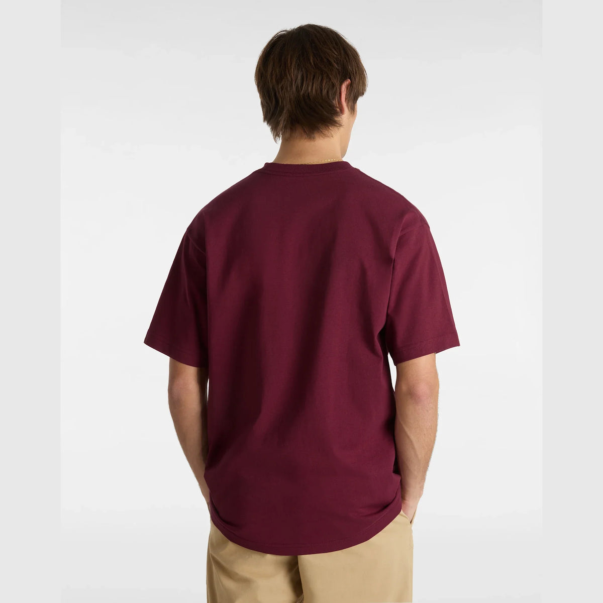 VANS LEFT CHEST II LOOSE SS Burgundy Póló kép 4