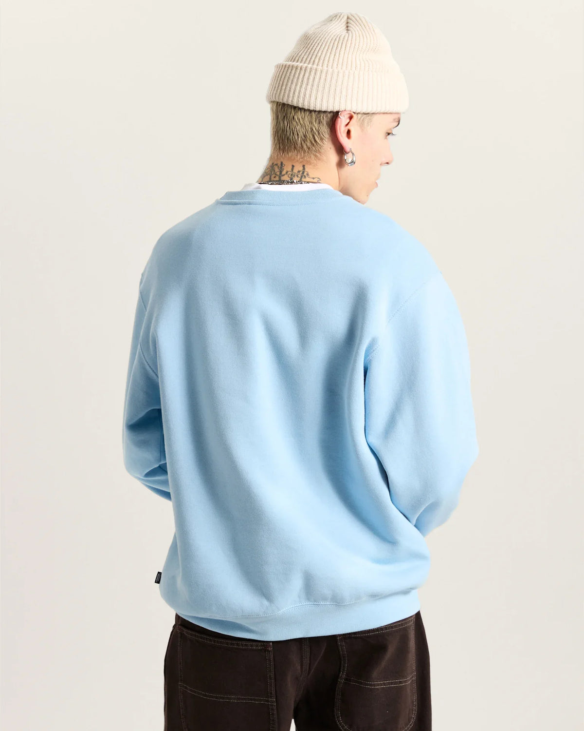 VANS LEFT CHEST II LOOSE CREW Cloud Blue Póló kép 4