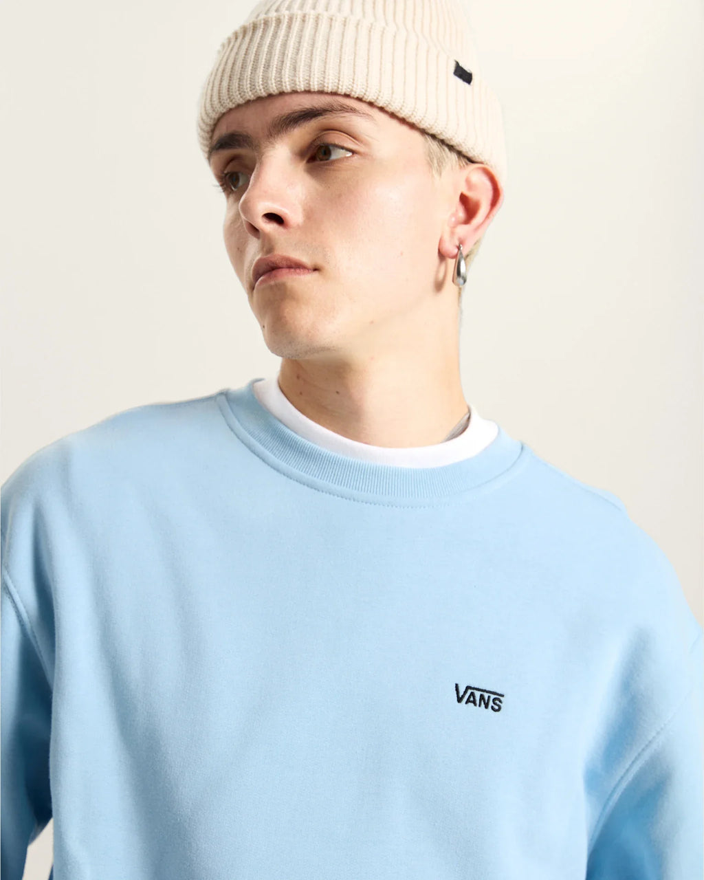VANS LEFT CHEST II LOOSE CREW Cloud Blue Póló kép 7