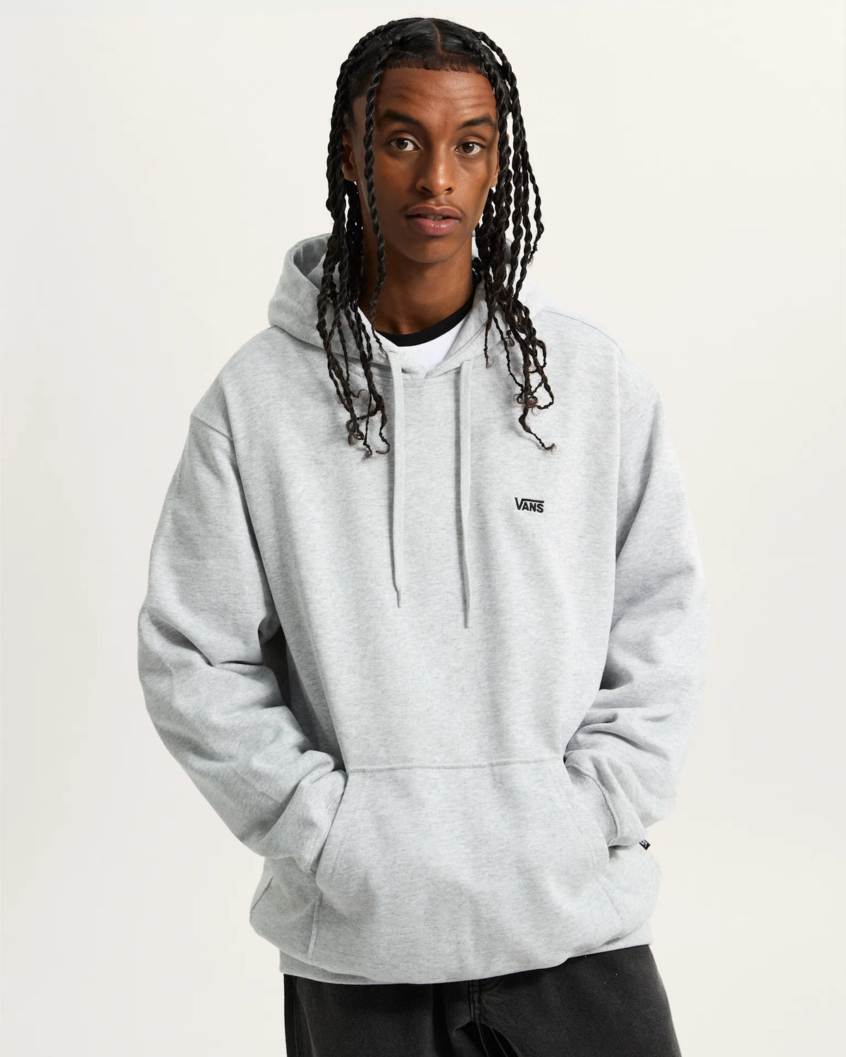 VANS LEFT CHEST II LOOSE PO Light Grey Heather Pulóver VN000P211QI1 - 3