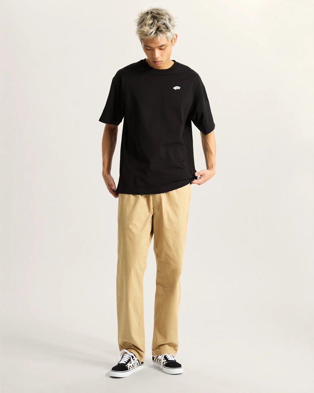 VANS STYLE 76 II LOOSE SS TE Black/White Póló VN000P50Y281 - 5