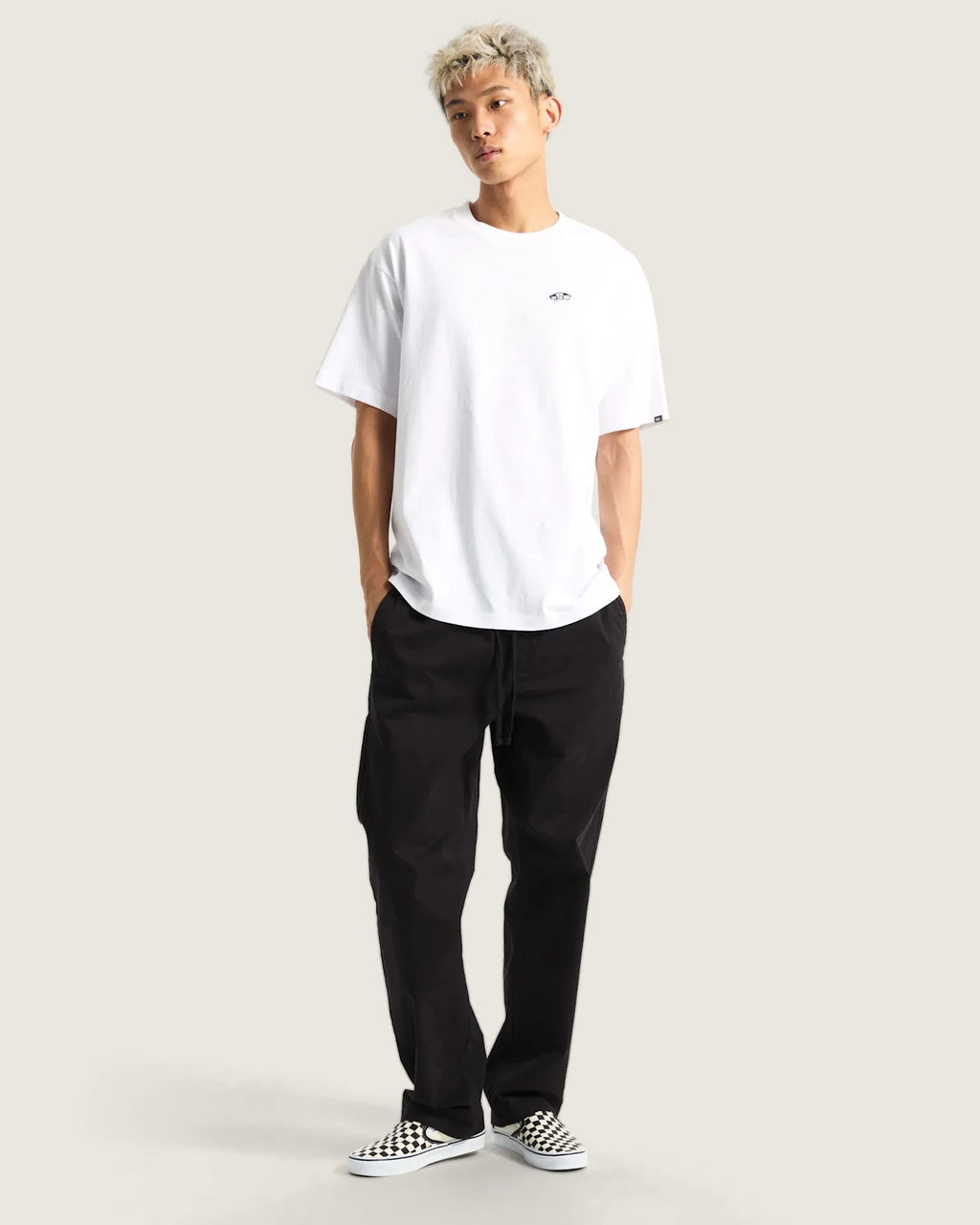 Vans STYLE 76 II LOOSE SS TEE White/Black Textil VN000P50YB21 - 5
