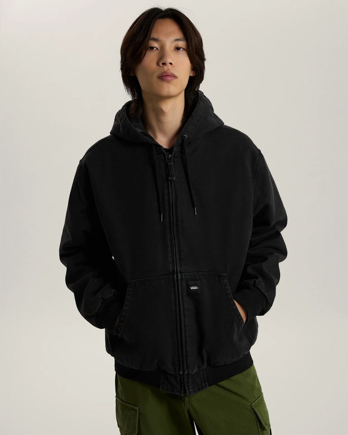 Vans Workwear Canvas Full Zip Jacket Black VN000P79BLK1 - 3