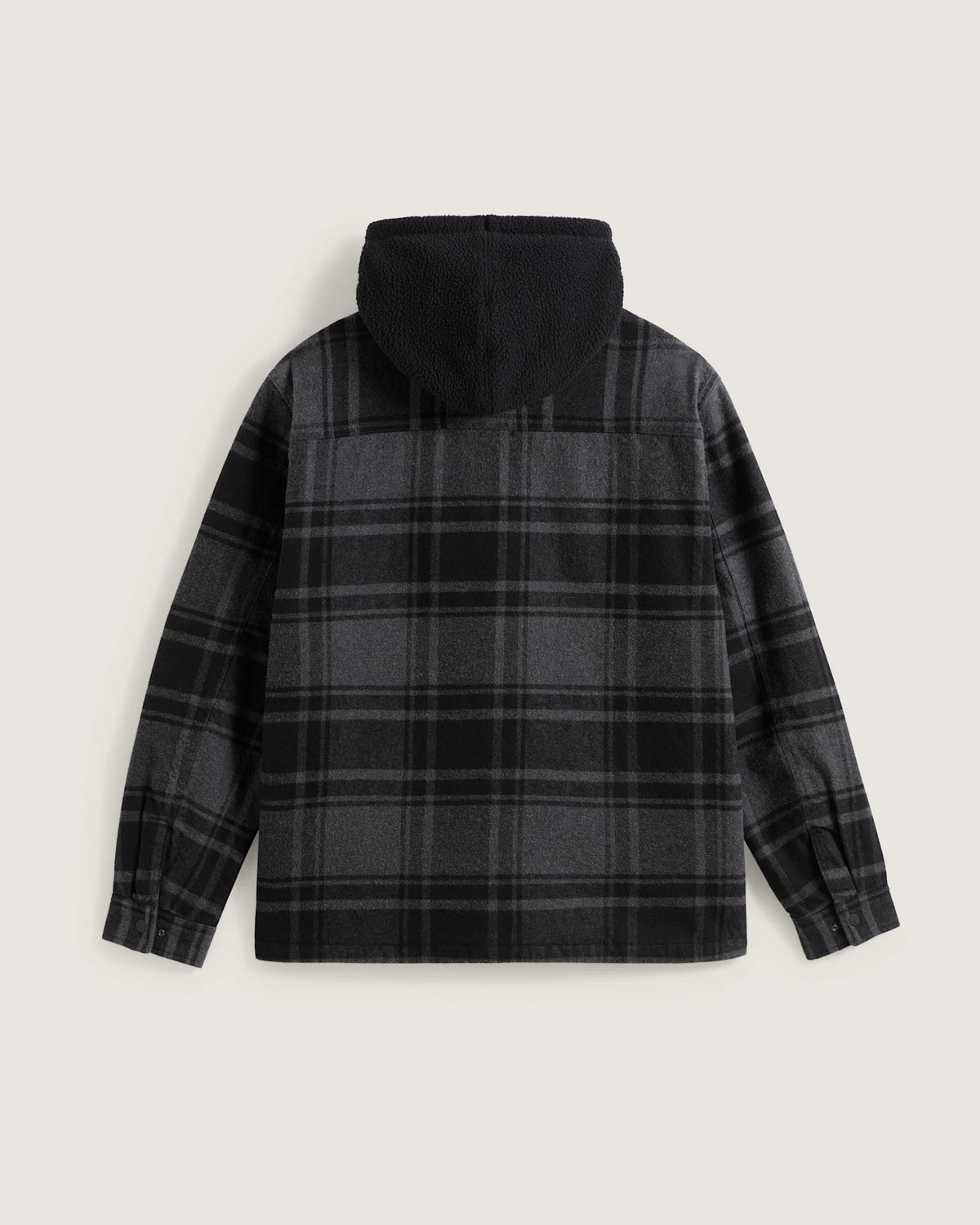 VANS Piedmont Hooded Plaid Shacket BLACK/ASPHALT HEATHER Ing VN000P7VQFY1 - 2