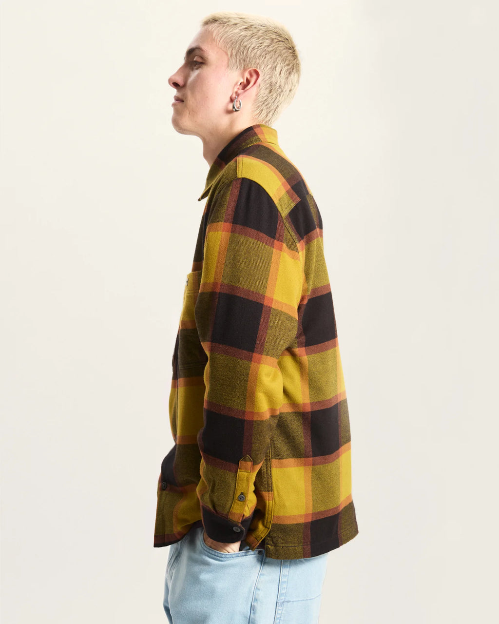VANS Larkspur Plaid Flannel Burnt Gold/Black VN000P7ZF0H1 - 5