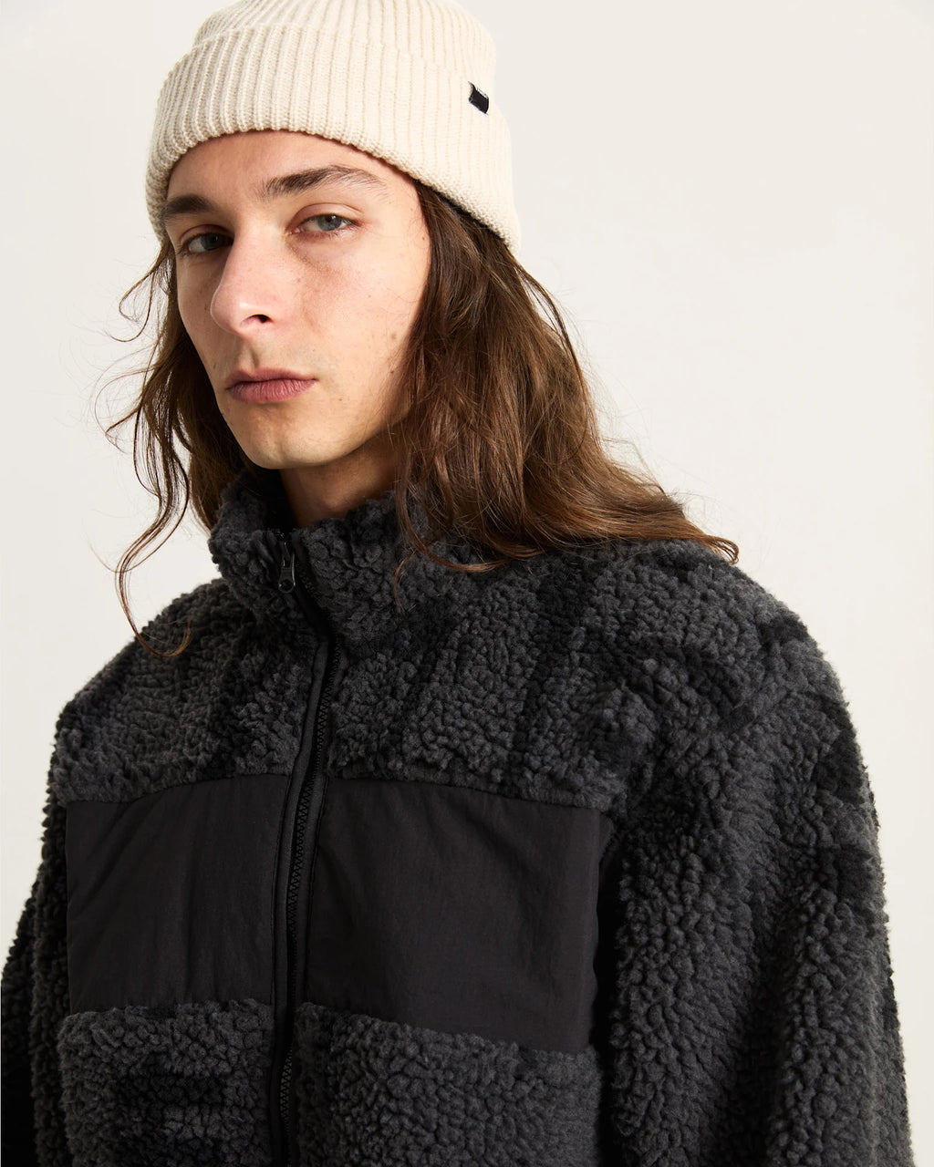 VANS Stiller Sherpa Full Zip ASPHALT/BLACK Pulóver VN000PB5O791 - 6
