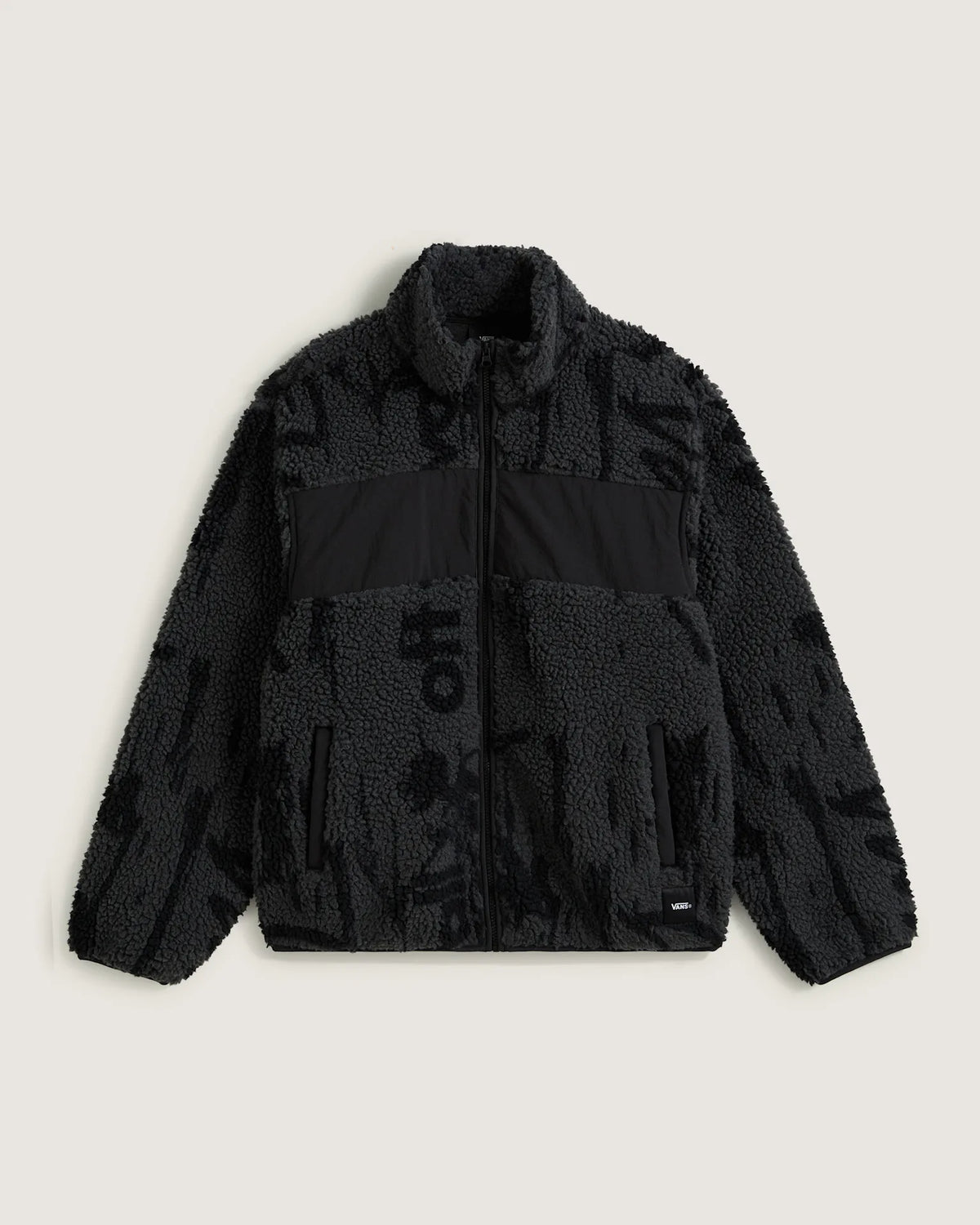 VANS Stiller Sherpa Full Zip ASPHALT/BLACK Pulóver VN000PB5O791 - 1
