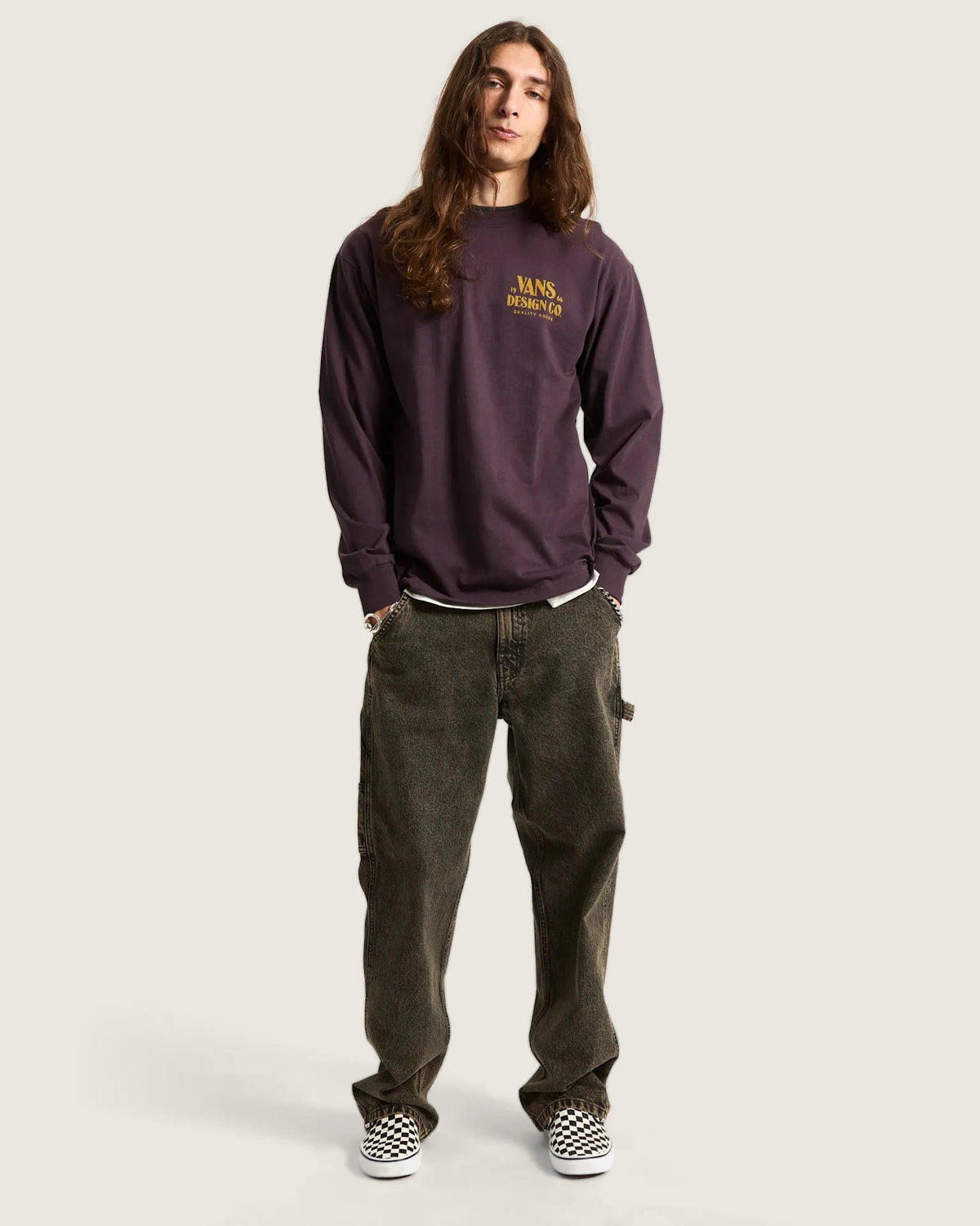 VANS Vans Hov LS Dark Port Póló VN000PD7EMS1 - 5