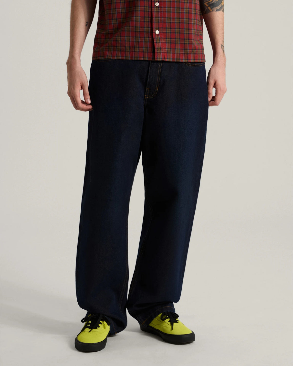 VANS Check-5 Loose Denim Pant Dark Rinse Nadrág - 2