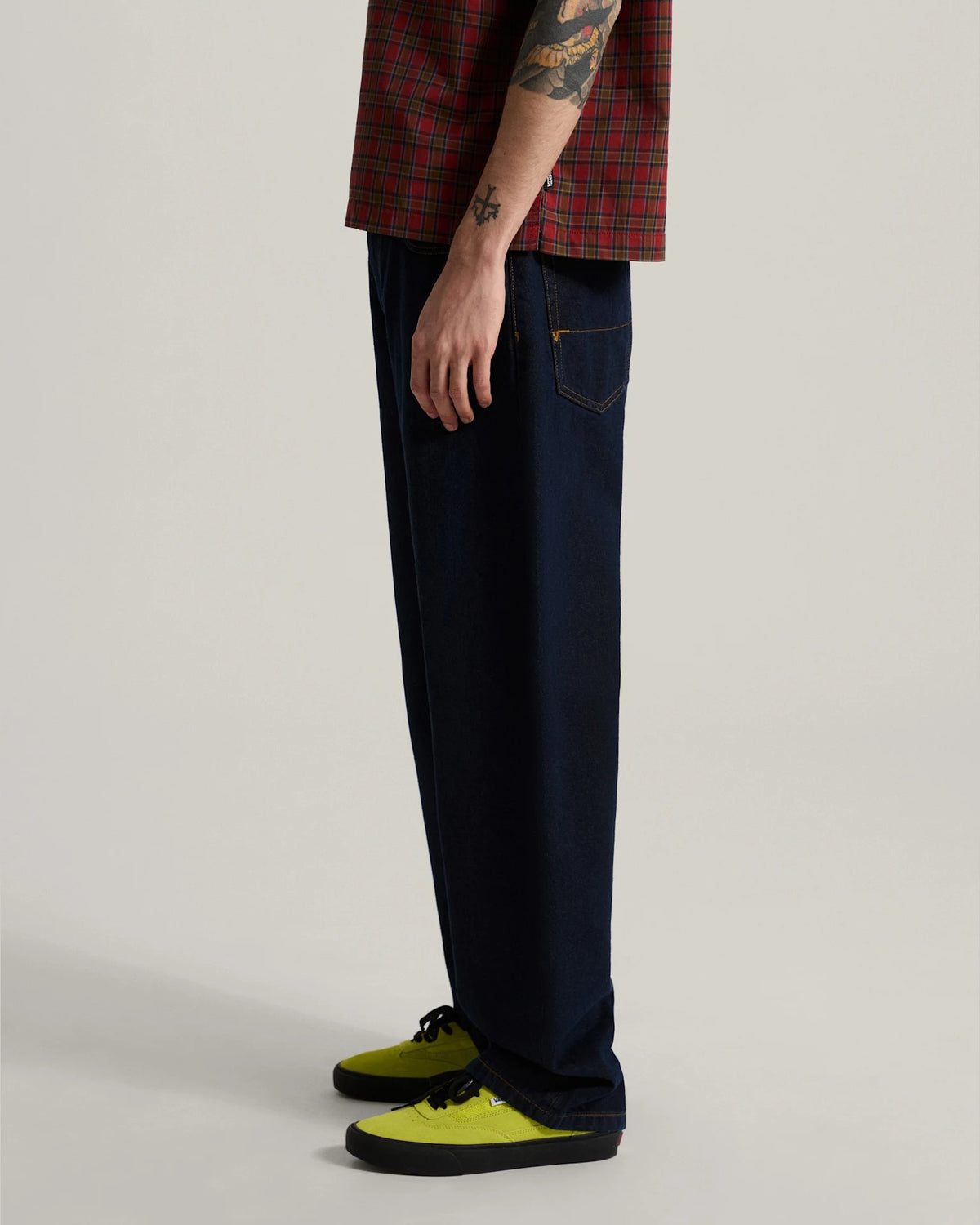 VANS Check-5 Loose Denim Pant Dark Rinse Nadrág - 3