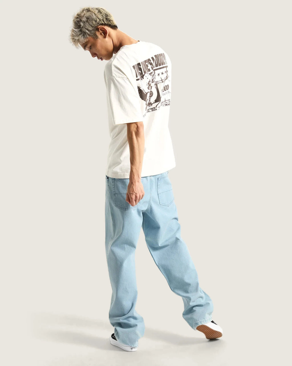 VANS Check-5 Loose Denim Pant FADED DENIM Nadrág VN000PH6IYR1 - 6