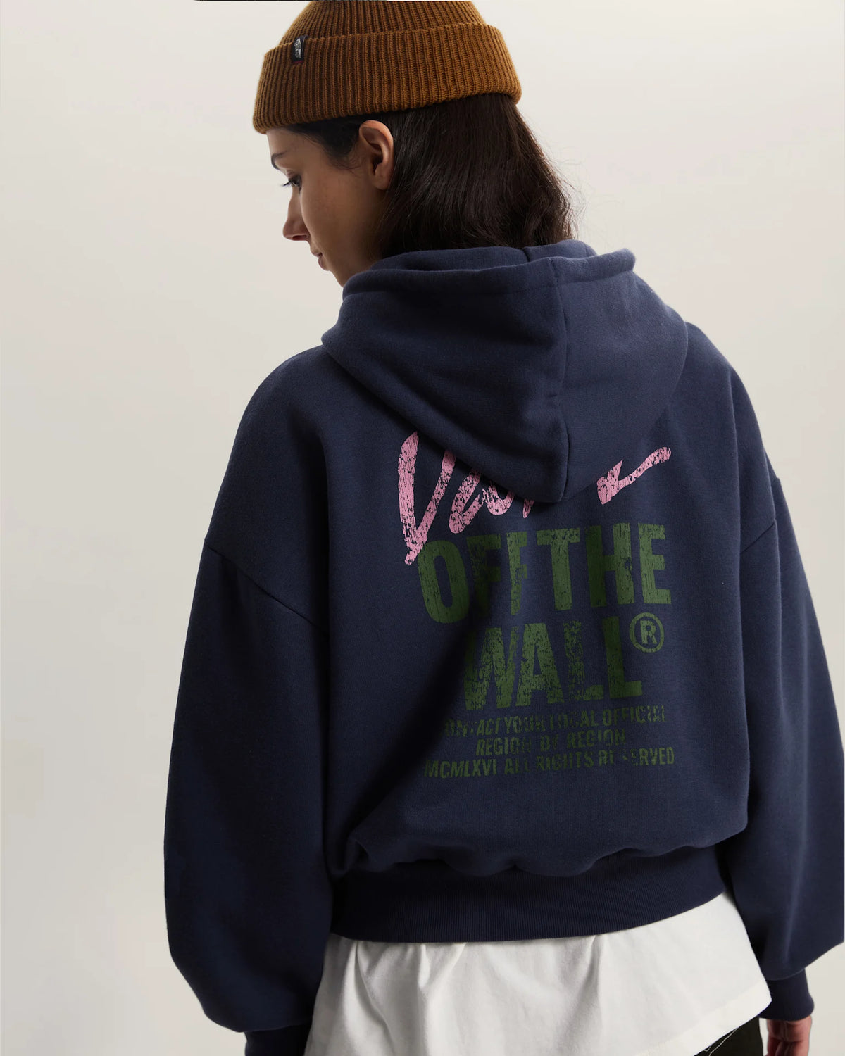 VANS Ladywall Retro Zip Hood PARISIAN NIGHT Pulóver VN000Q43JDU1 - 4