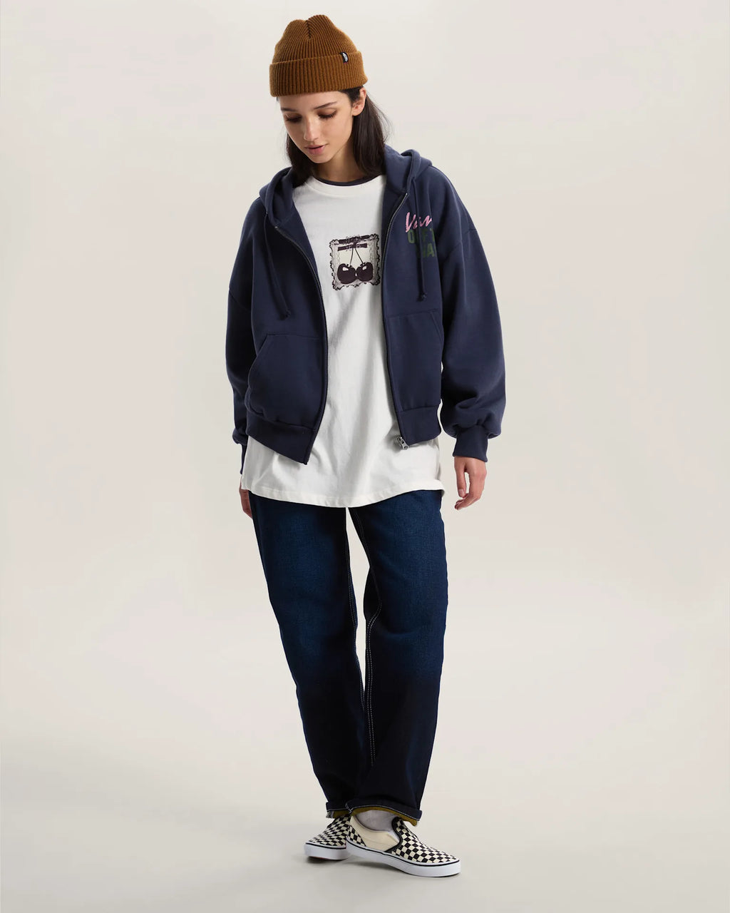 VANS Ladywall Retro Zip Hood PARISIAN NIGHT Pulóver VN000Q43JDU1 - 6