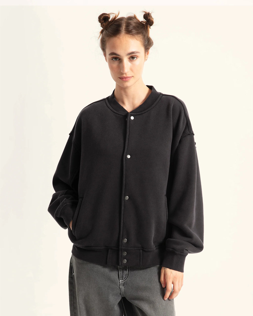 VANS Broadway Bomber Black Pulóver VN000Q49BLK1 - 3