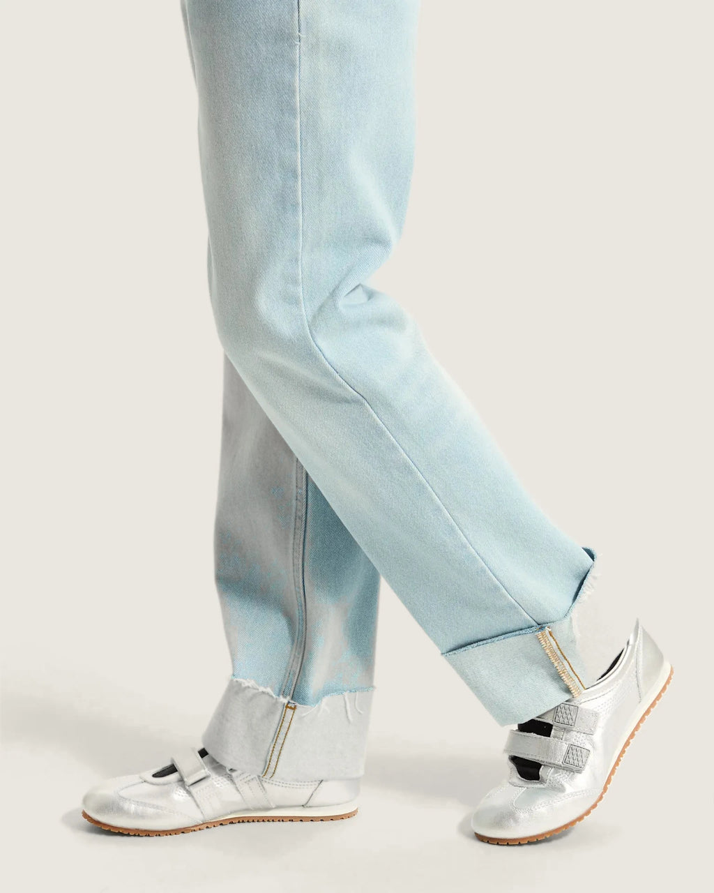 VANS Annabelle Straight Leg Pant LIGHT STONEWASH kép 6