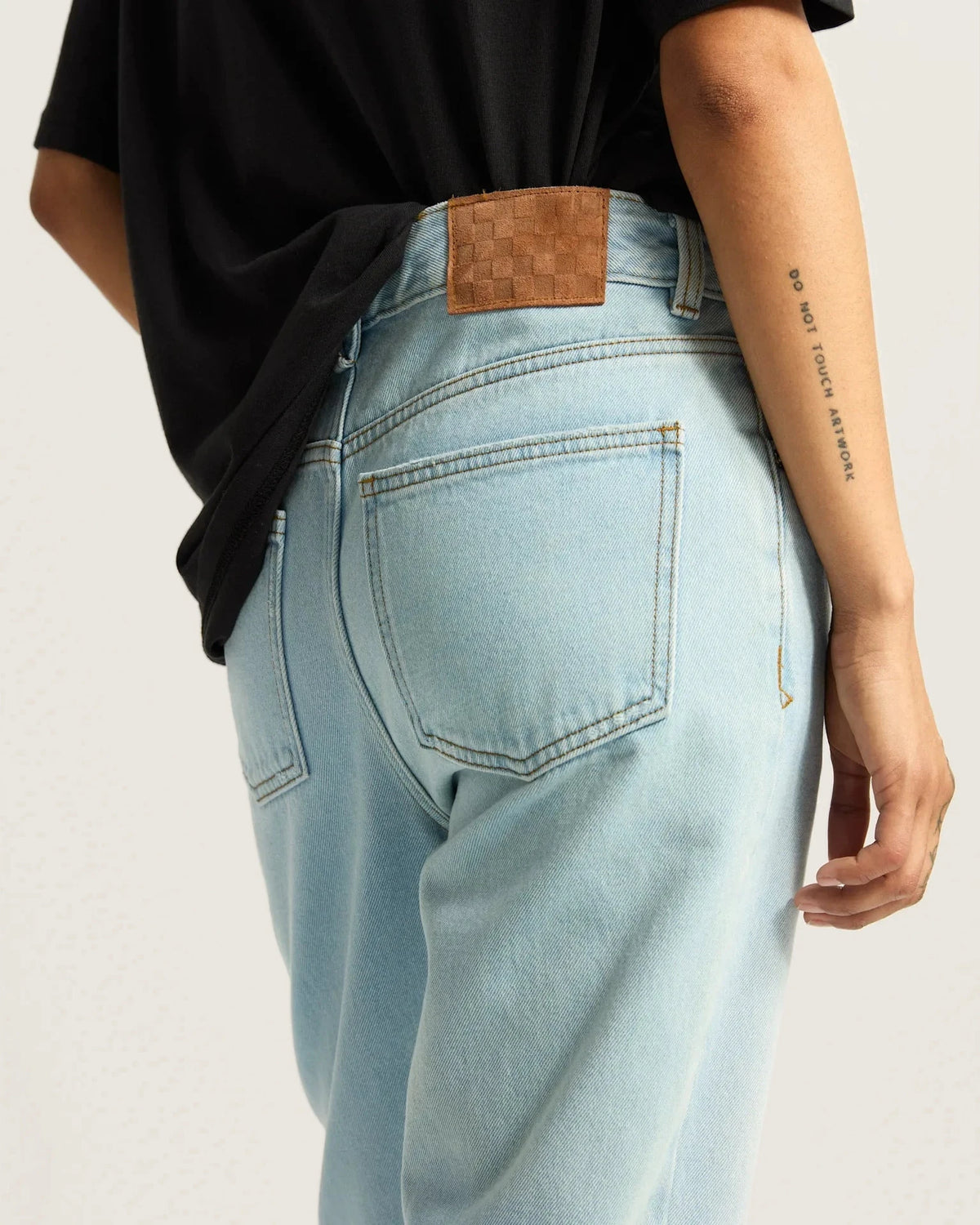 VANS Annabelle Straight Leg Pant LIGHT STONEWASH kép 7