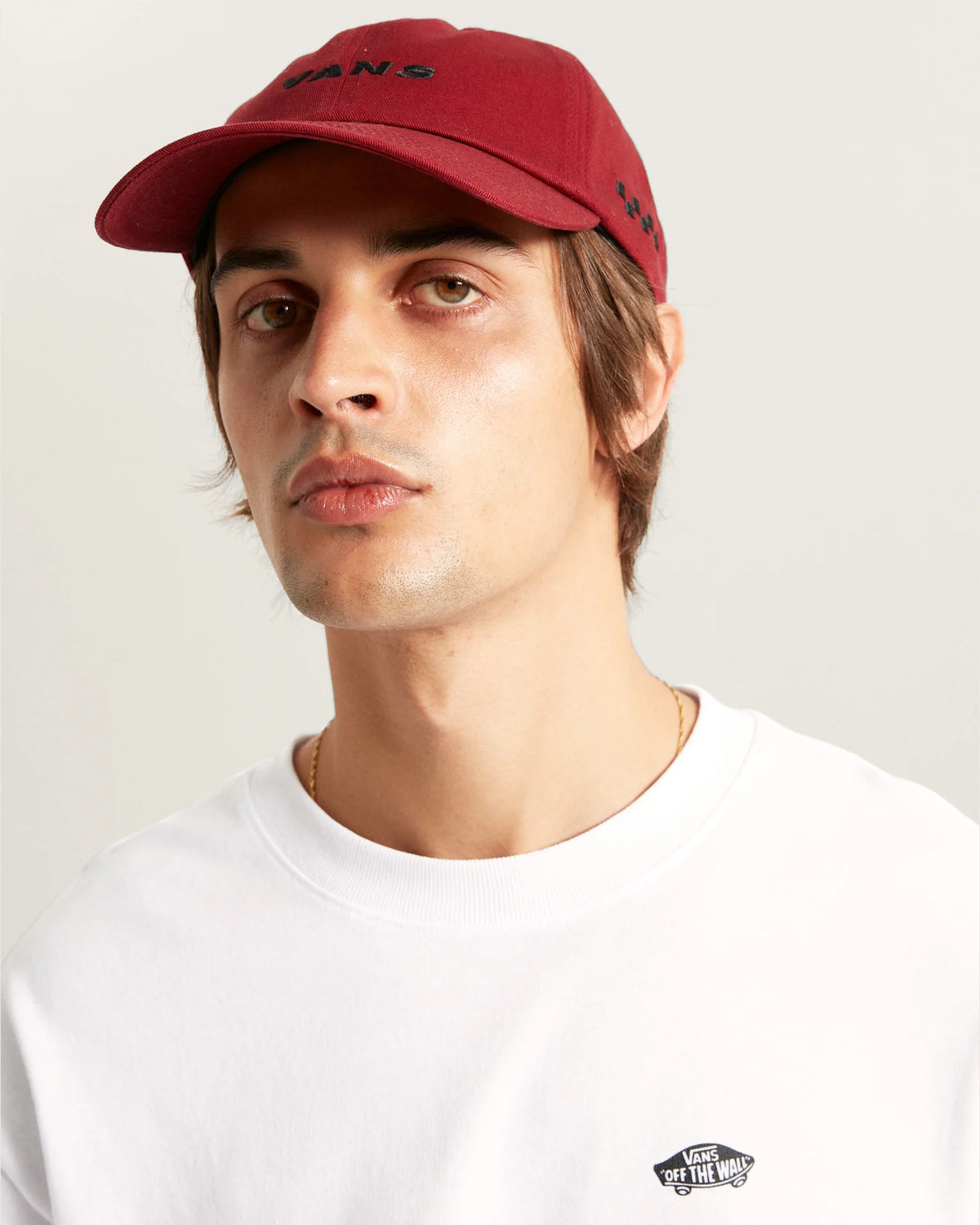 VANS Check Side Curved Bill Jockey Bordeaux Sapka VN000QA6BRD1 - 4