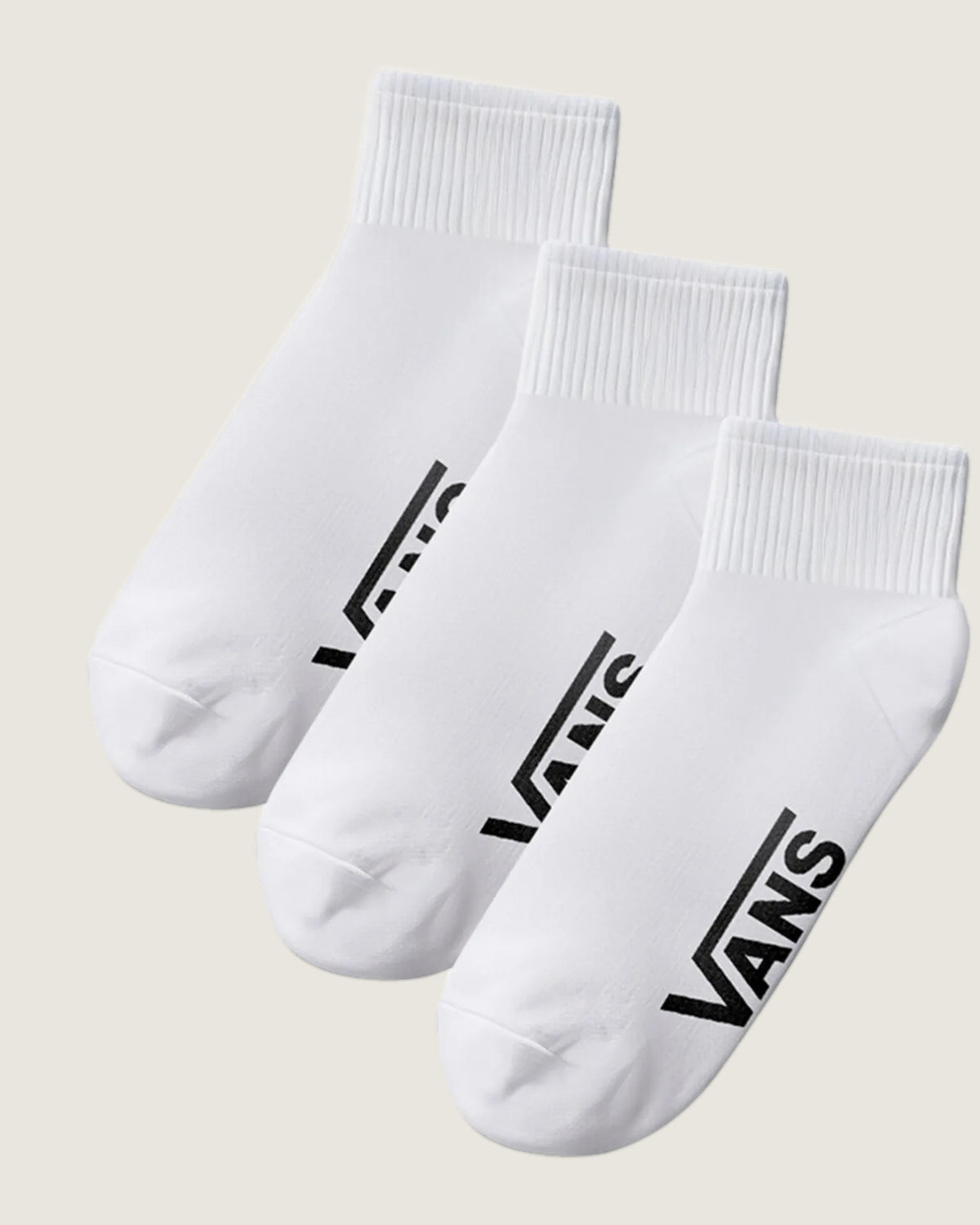 VANS Classic Quarter Crew White Zokni vn000qbxwht1 - 4