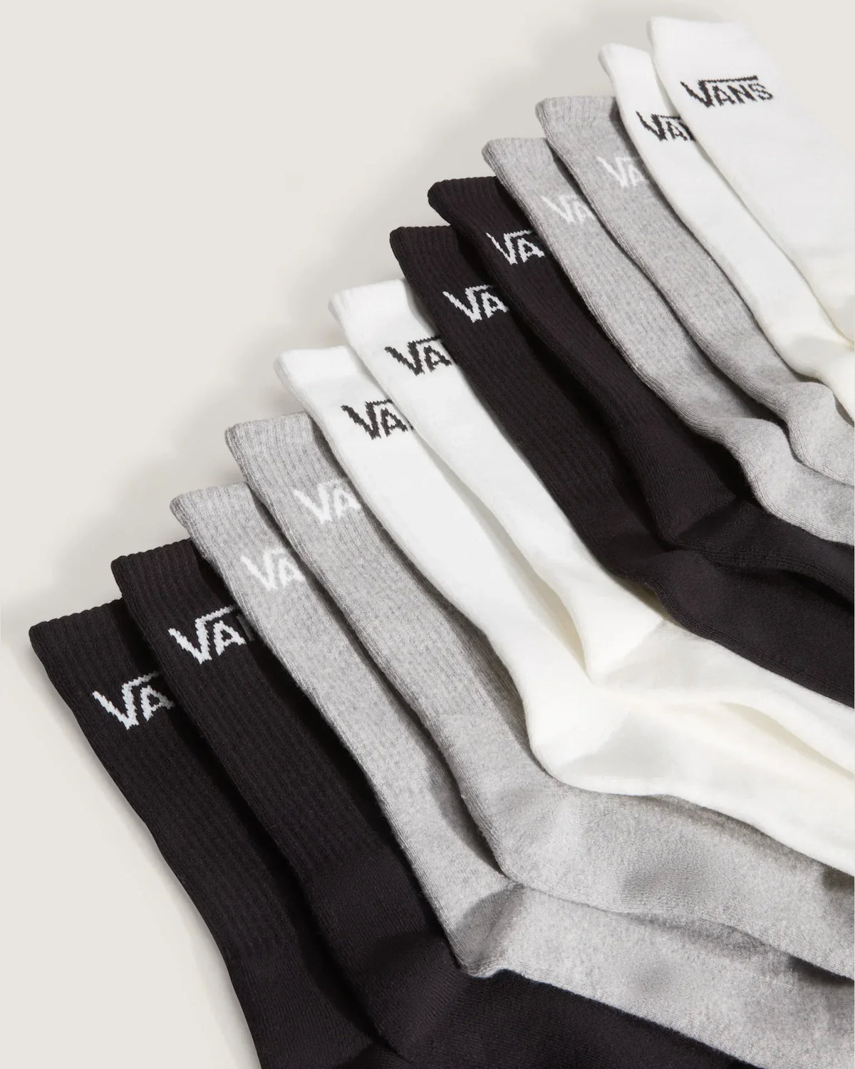 VANS Classic Crew WHITE/BL WHITE/BLACK/HEA Zokni VN000QCBCNC1 - 3