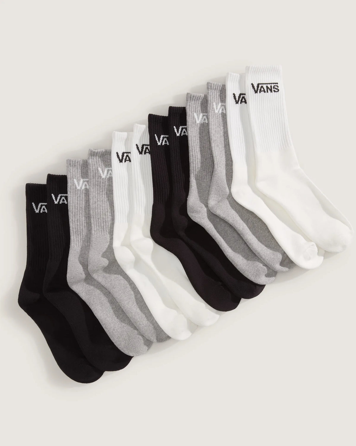 VANS Classic Crew WHITE/BL WHITE/BLACK/HEA Zokni VN000QCBCNC1 - 1
