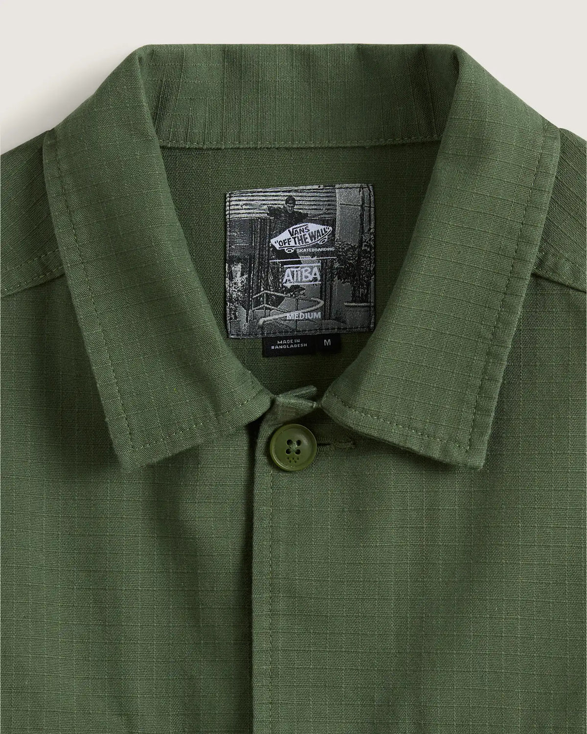 VANS Skate Atiba Haze Military Overshirt Pine Forest kép 3