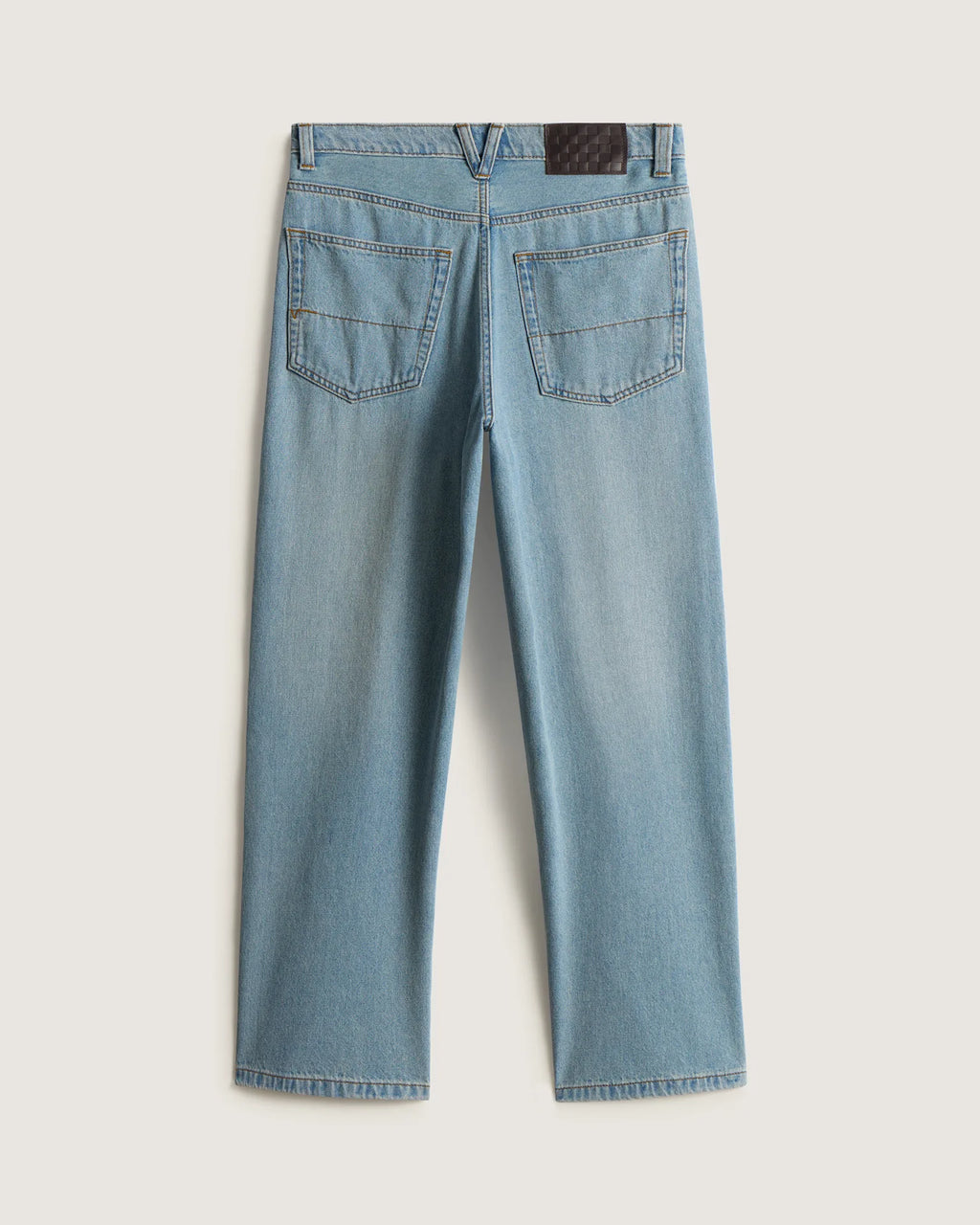 VANS Cinched Check 5 Baggy STONEWASH/BLUE Nadrág VN000R4SCDX1 - 2